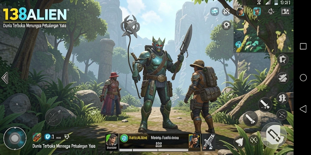 Gameplay seru 138ALIEN dalam dunia terbuka yang luas.