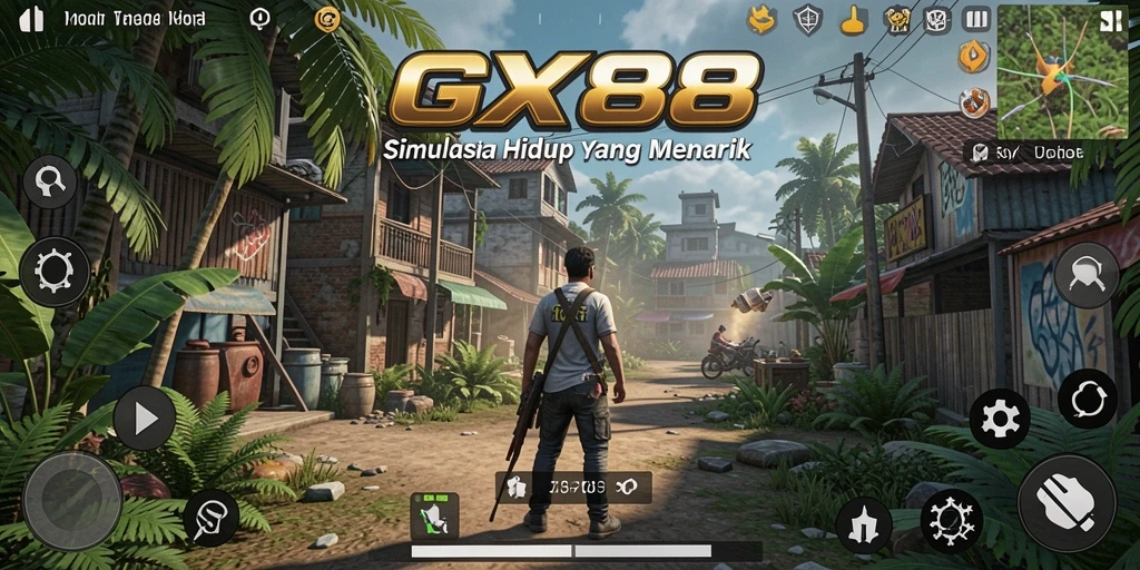 Tampilan gameplay interaktif dalam GX88 yang memukau.