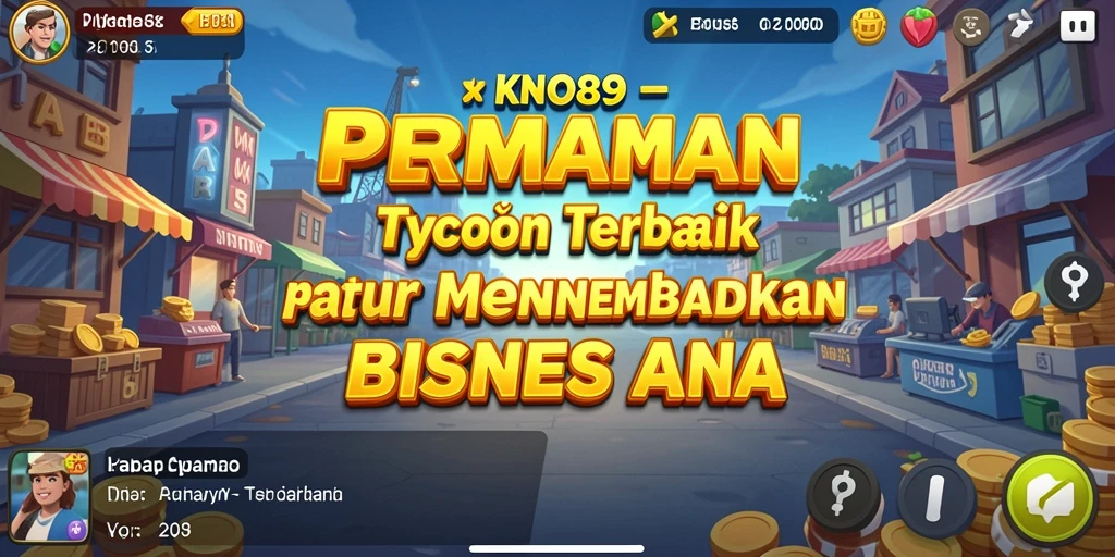 Screenshot gameplay KNO89 menampilkan manajemen bisnis yang seru dan dinamis.