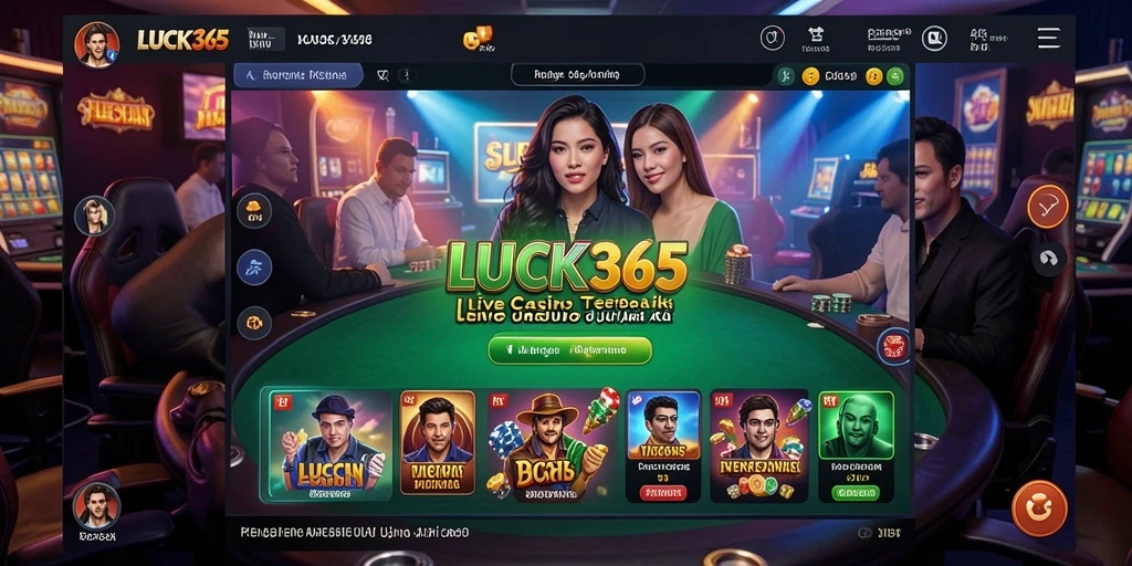 Tampilan gameplay Live Casino yang mendebarkan dan interaktif di LUCK365.