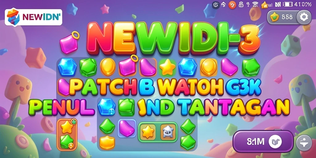 Tampilan gameplay NEWIDN yang seru dan berwarna-warni.