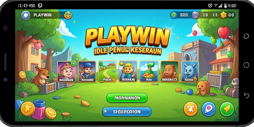 Tampilan gameplay PLAYWIN yang seru dan interaktif bagi pemain Idle.
