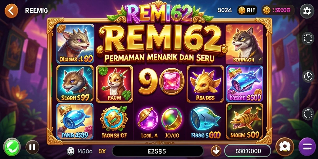 Tampilan menakjubkan dari gameplay Slot di REMI62.