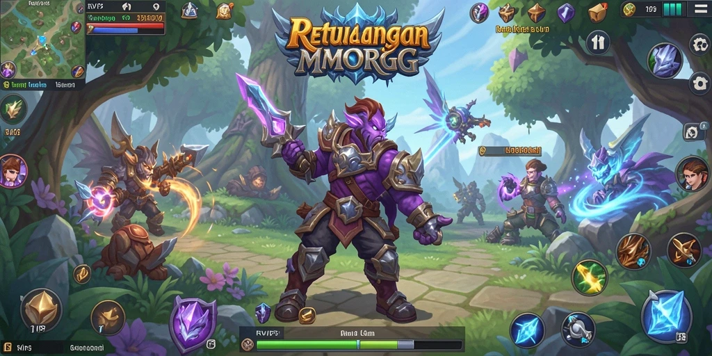 Screenshot menampilkan aksi seru dalam pertempuran MMORPG RVIP3.