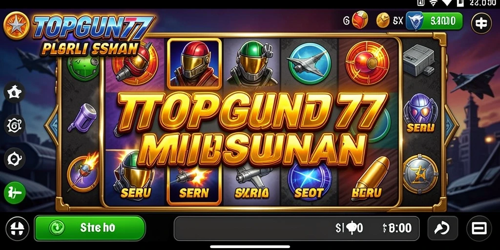 Tampilan gameplay seru dan mendebarkan dari TOPGUN77.