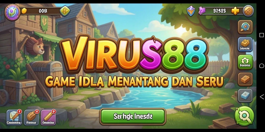 Tampilan gameplay <strong>VIRUS88</strong> yang menarik dengan berbagai fitur Idle.