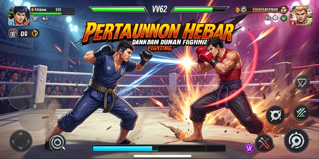 Tampilan menarik dari gameplay Fighting VV62 yang dinamis.