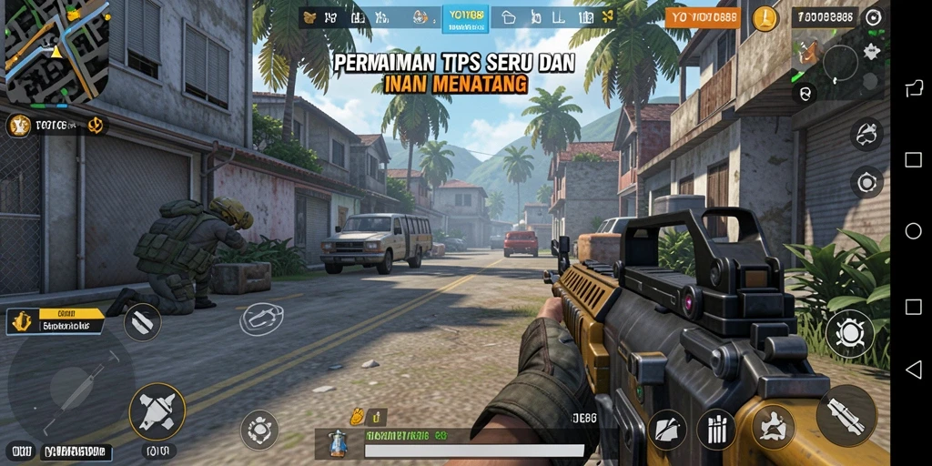 Tampilan gameplay seru dari YOYO88 dalam pertarungan TPS.